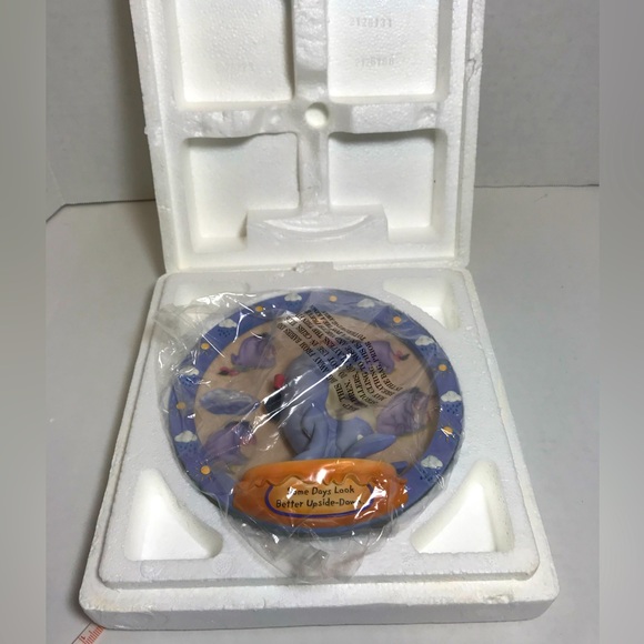 NIB Bradford Exchange Eeyore plate decor Some Days Look Better Upside down - Picture 12 of 14